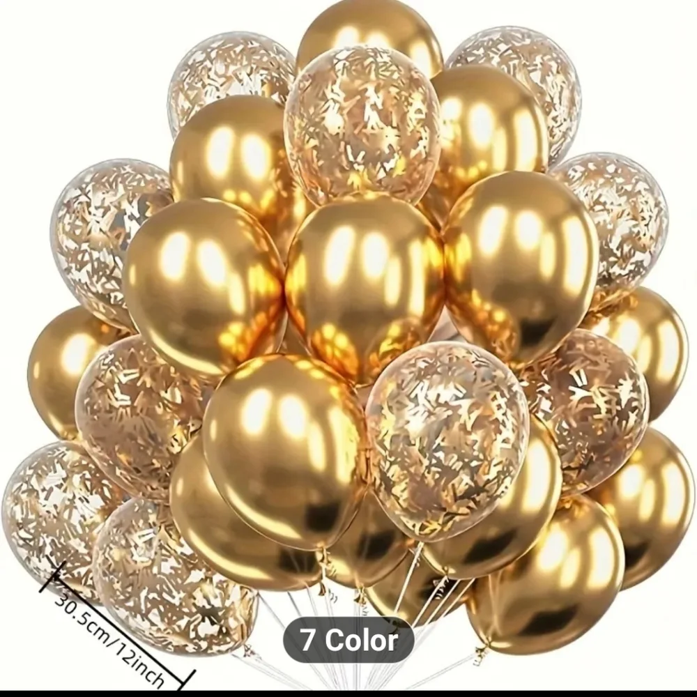 NEW MULTIPACK GOLD METALLIC BALLOONS 30 PIECES COLOR: GOLD ONLY